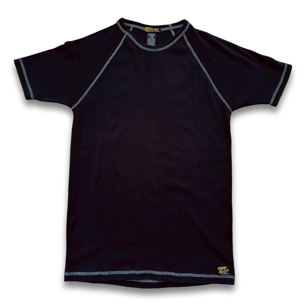 Buffalo Black Medium Mens T-Shirt Graphic Crew Neck Short Sleeve Slim Fitting